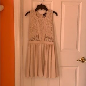Cute beige mini dress